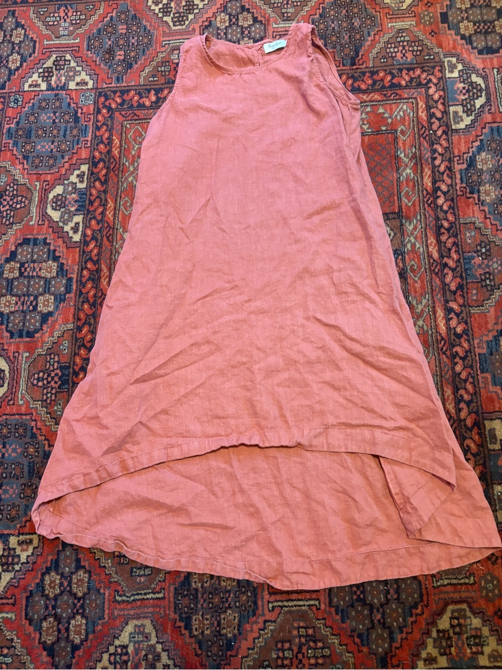 Magic Linen Sleeveless High-Low 100% Linen Dress
